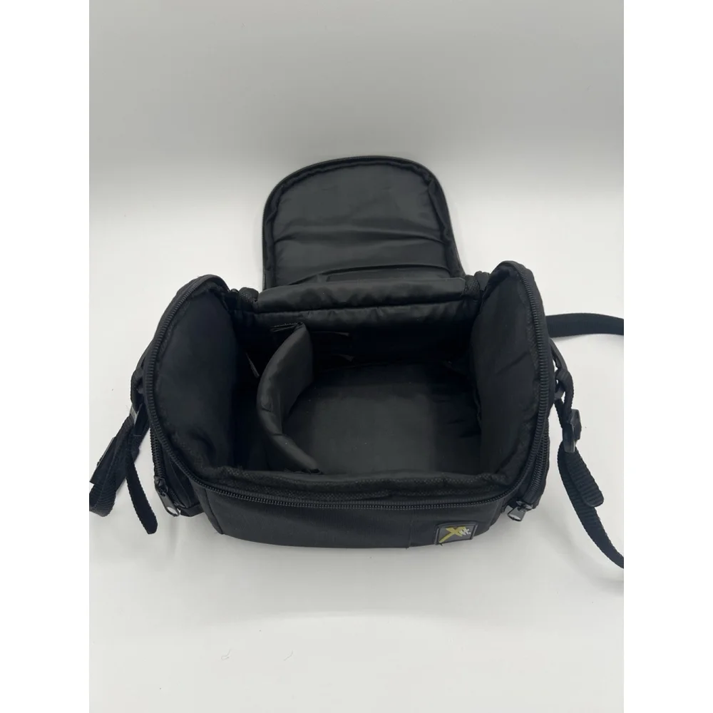Deluxe Digital Photo Video Camera Camcorder Padded Carrying Case Black